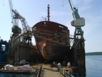 The Songa Opal tanker docks for repairs too