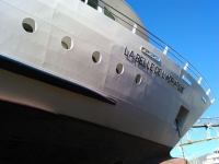 The La Belle De l'Adriatique cruise ship enters port