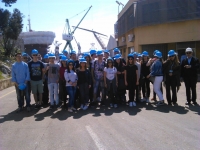 French high-school students visit the shipyard
