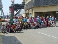 Second-graders visit the shipyard