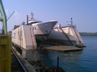 Superyacht Gladiator sailed into Dock 4