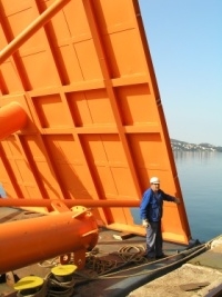 The floating facilities of Brodotrogir at the action of seabed examination